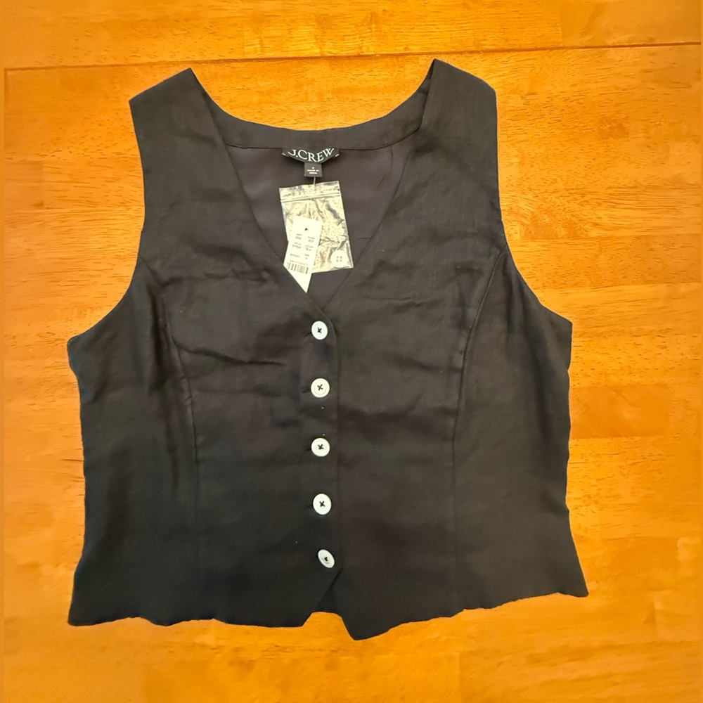 J. Crew Black Button-Front Women's Blouse